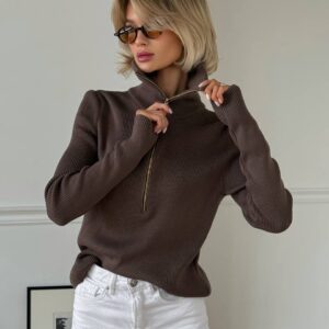Half-Zip Knit Sweater - ONE SIZE