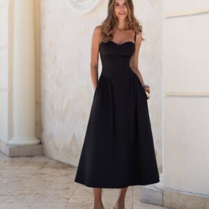 Corset A-Line Midi Dress